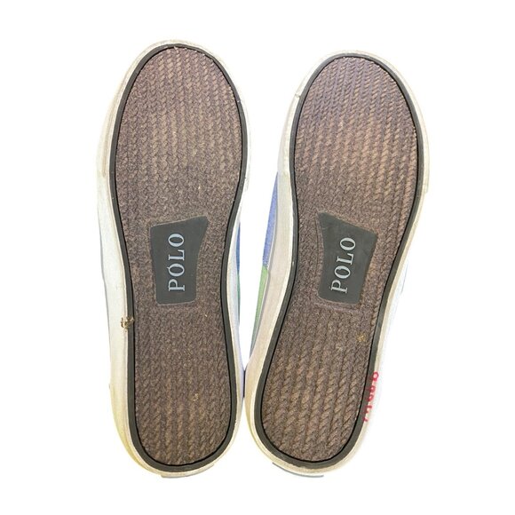 Ralph Lauren Polo Thorton III Mens Oxford Sneakers Size 13D Blue/Green Preppy - Picture 5 of 8